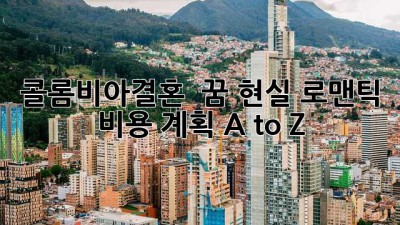 콜롬비아결혼 🇨🇴💍 꿈? 현실? 로맨틱 비용 계획 A to Z
