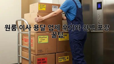 원룸 이사, 용달 업체 후기와 완벽 포장 꿀팁!