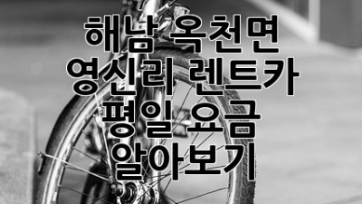 해남 옥천면 영신리 렌트카 평일 요금 알아보기!